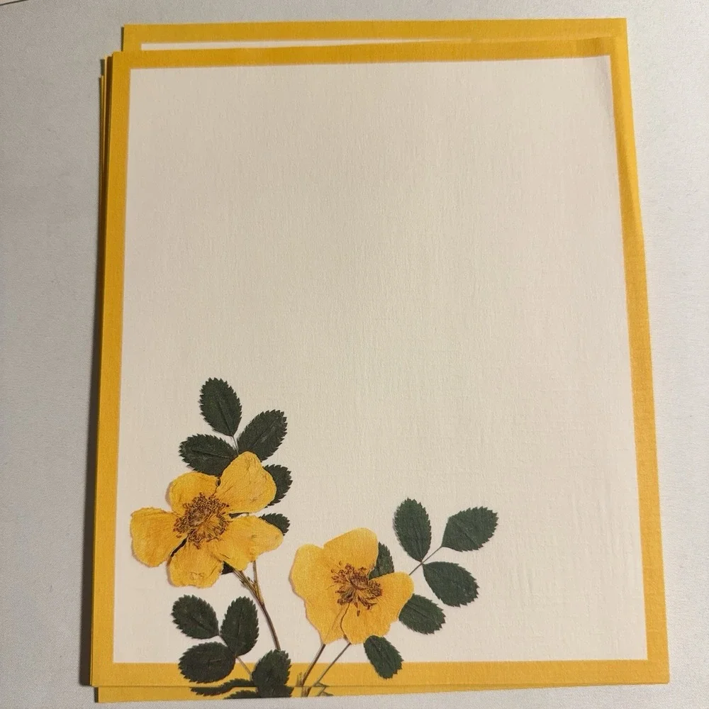 Vintage Current Flowerart Stationery Set Sheer Envelopes w/ Butterfly Floral '85